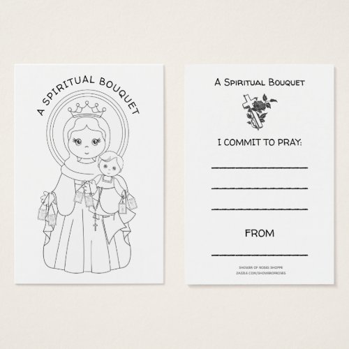 Mount Carmel Coloring Spiritual Bouquet Prayer