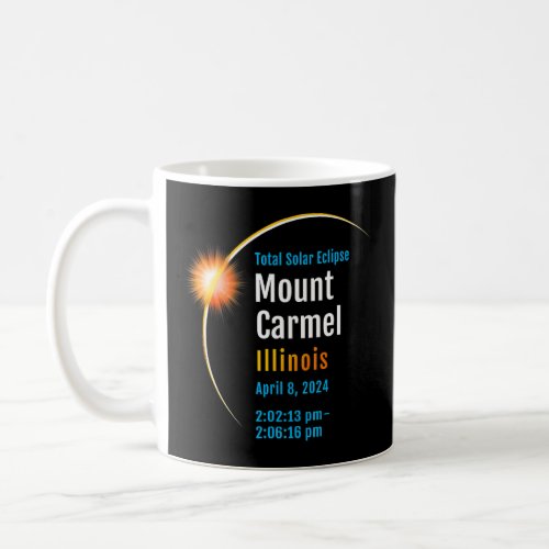 Mount Carmel Illinois Il Total Solar Eclipse 2024  Coffee Mug