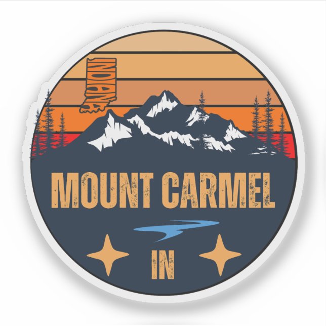Mount Carmel, Indiana Sticker (Front)