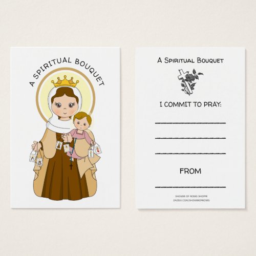 Mount Carmel Jesus  Spiritual Bouquet Prayer Card