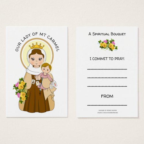 Mount Carmel Jesus  Spiritual Bouquet Prayer Roses