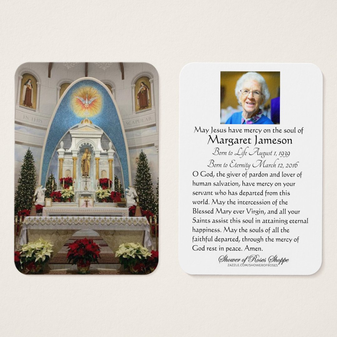 Mount Carmel Kenosha Funeral Memorial Holy Card Zazzle