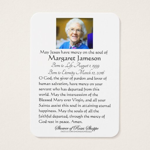 Mount Carmel Kenosha Funeral Memorial Holy Card Zazzle
