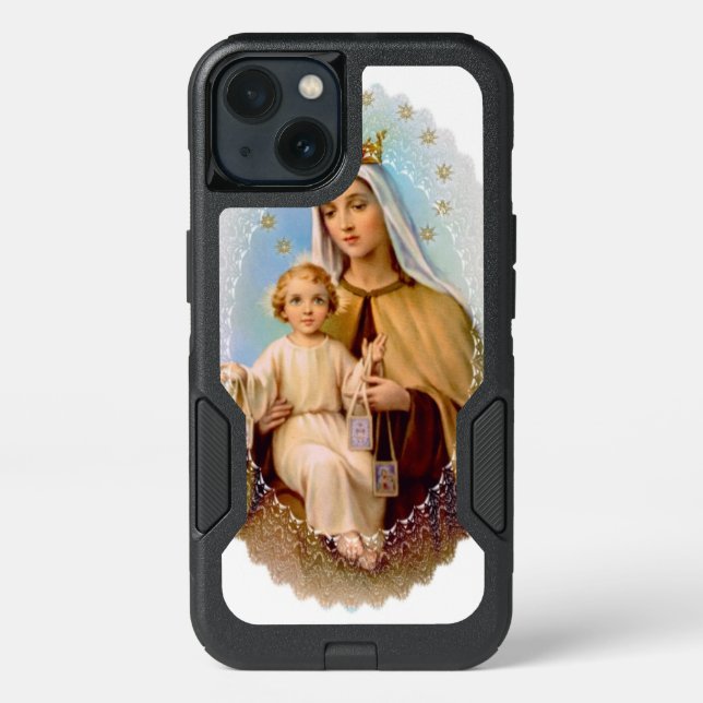 Mount Carmel Virgin Mary Jesus Scapular Otterbox iPhone Case (Back)