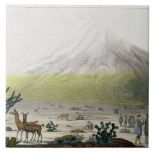 Mount Chimborazo, Ecuador, from 'Le Costume Ancien Ceramic Tile