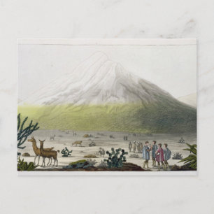 Mount Chimborazo, Ecuador, from 'Le Costume Ancien Postcard