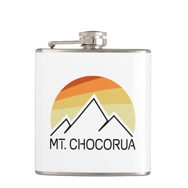 Mount Chocorua New Hampshire Retro Flask (Front)