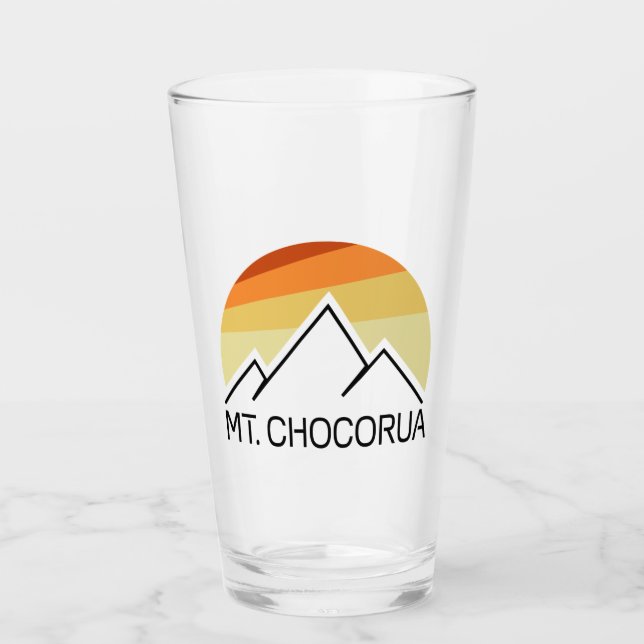 Mount Chocorua New Hampshire Retro Glass (Front)