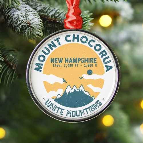 Mount Chocorua New Hampshire _ Retro Vintage Metal Ornament