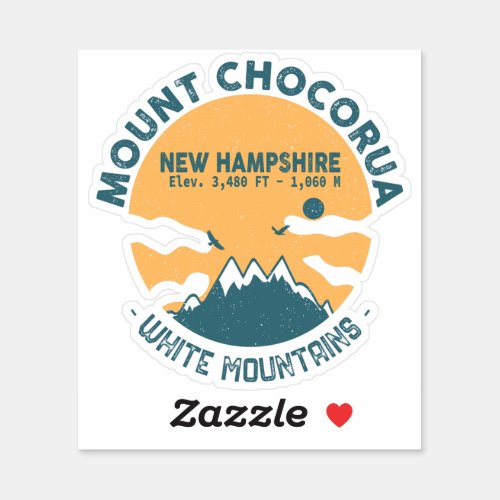 Mount Chocorua New Hampshire _ Retro Vintage Sticker