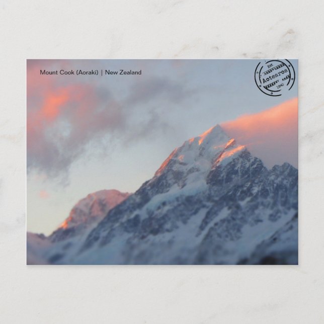Mount Cook (Aoraki) (Neuseeland) Postkarte Postcard (Front)