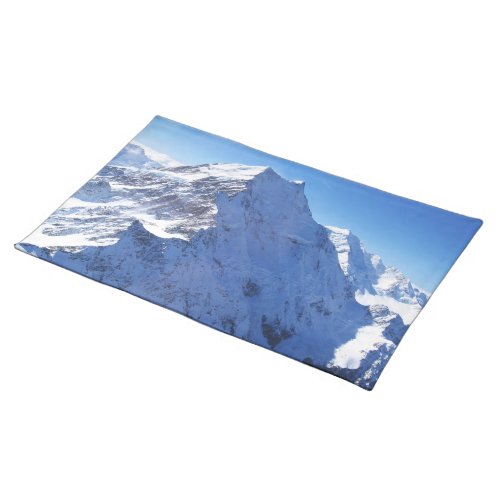 Mount Cook Aoraki Peak New Zealand Cloth Placemat