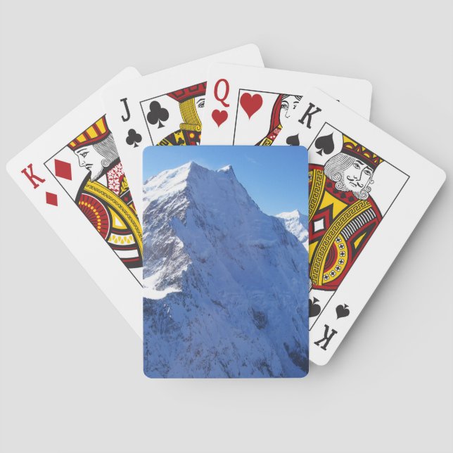 Mount Cook (Aoraki) Peak, New Zealand Poker Cards (Back)