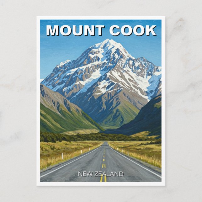 Mount Cook National Park New Zealand Travel Postcard (Front)