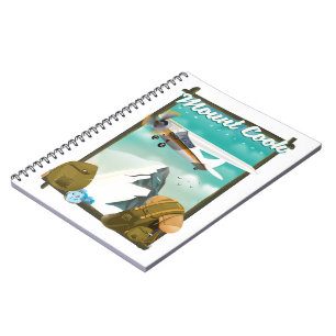 Mount Cook New Zealand travel poster Notebook