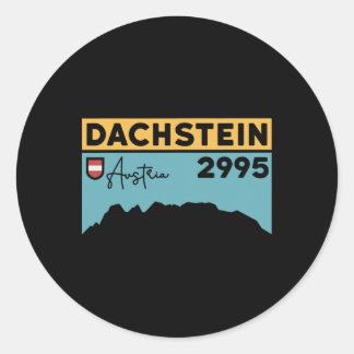 Mount Dachstein Ramsau Styria Austria Skiing Hikin Classic Round Sticker