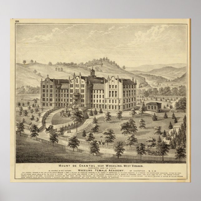 Mount de Chantal, near Wheeling, West Virginia Poster (Front)