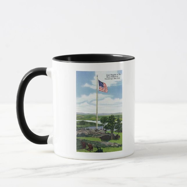 Mount Defiance Giant Flagpole Scene Mug (Left)