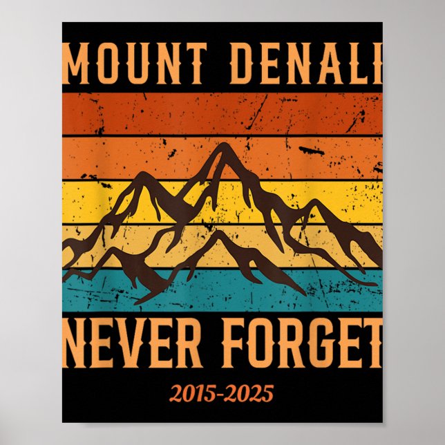 Mount Denali National Park Mount Mckinley Us Poster (Front)