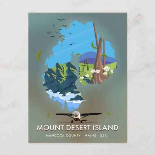 Mount Desert Island Hancock County Maine USA Postcard