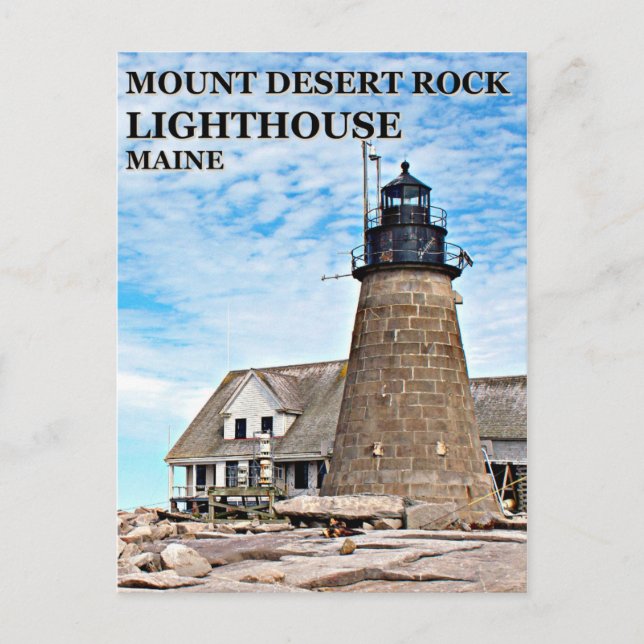 Mount Desert Rock Lighthouse, Maine Postcard (Front)