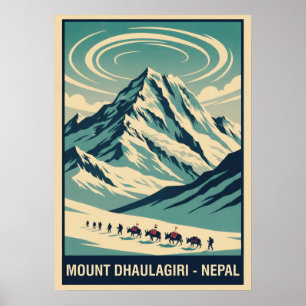 Mount Dhaulagiri Nepal V04 Poster
