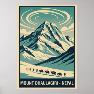 Mount Dhaulagiri Nepal V04 Poster
