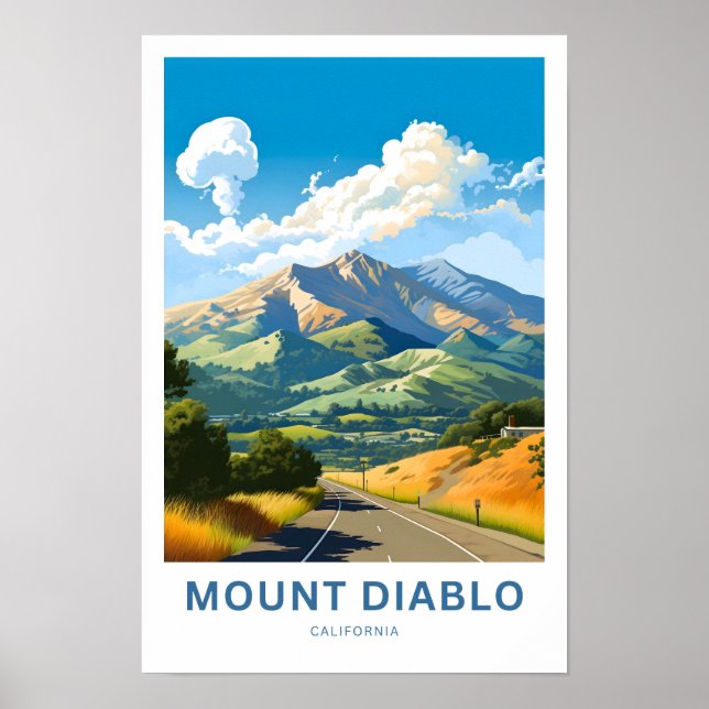 Mount Diablo California Travel Print (Front)