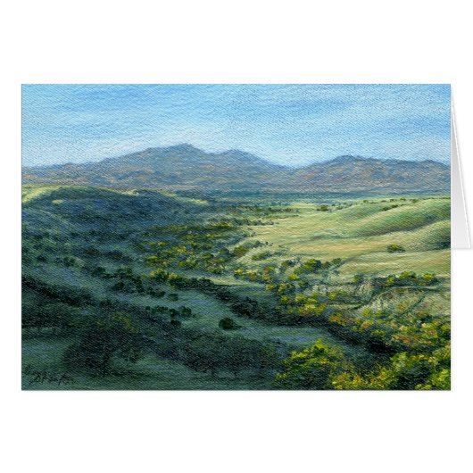 "Mount Diablo Southern View" Blank Note Card (Front Horizontal)