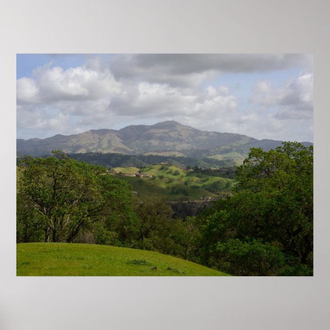 Mount Diablo View from the Hills in Alamo Ca. Poster (Front)