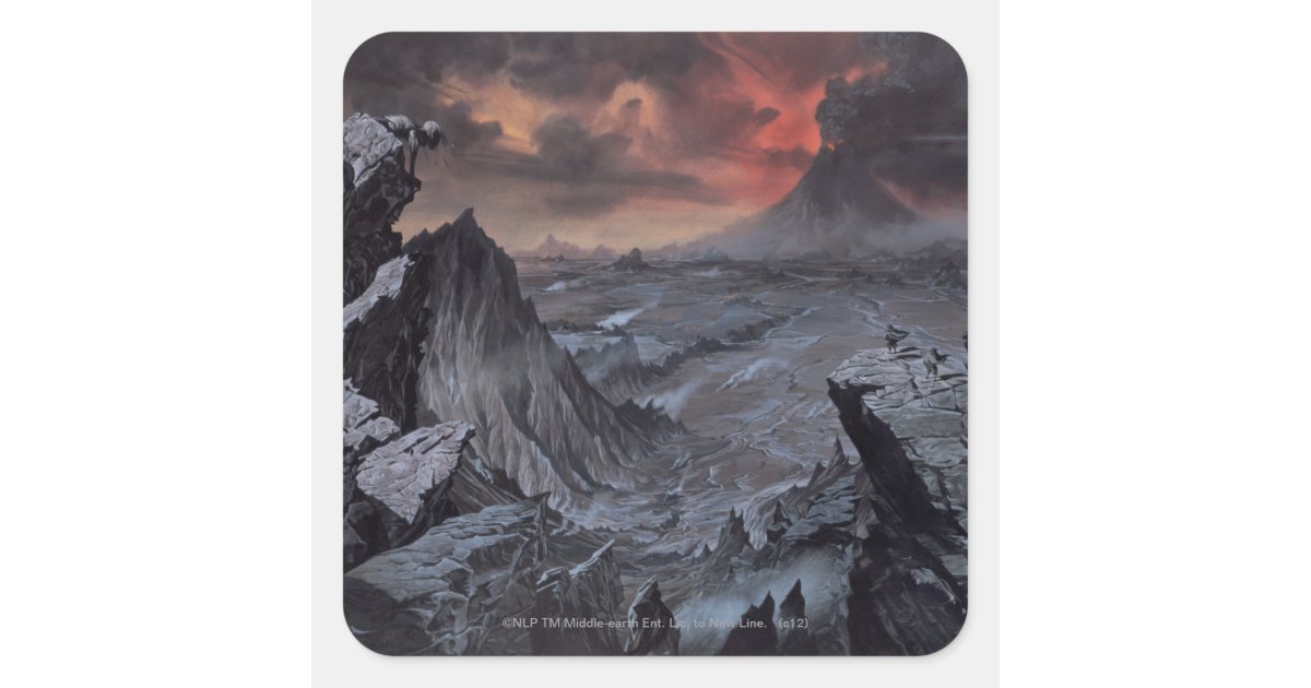 Mount Doom Square Sticker | Zazzle