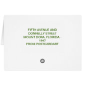 MOUNT DORA, FLORIDA - 1947 CARDS (Back Horizontal)
