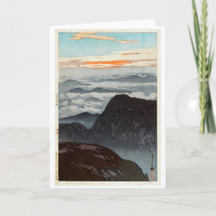 Mount Eboshi, Hiroshi Yoshida, Woodcut Card