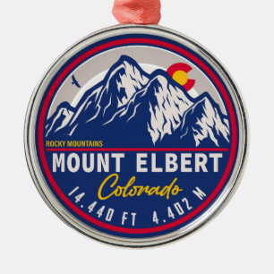 Mount Elbert - Colorado 14ers fourteener Metal Ornament
