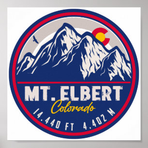 Mount Elbert - Colorado 14ers fourteener Poster