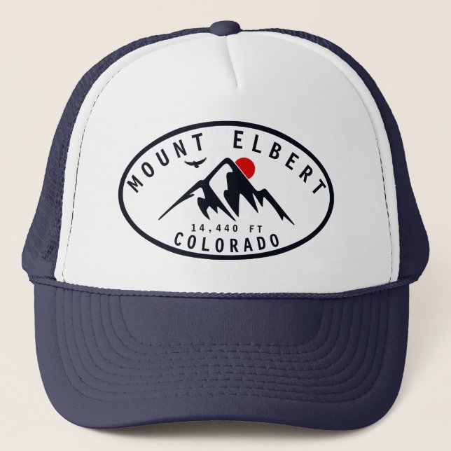 Mount Elbert - Colorado 14ers fourteener Trucker Hat (Front)