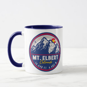 Mount Elbert Colorado 14ers Retro Sunset Souvenirs Mug