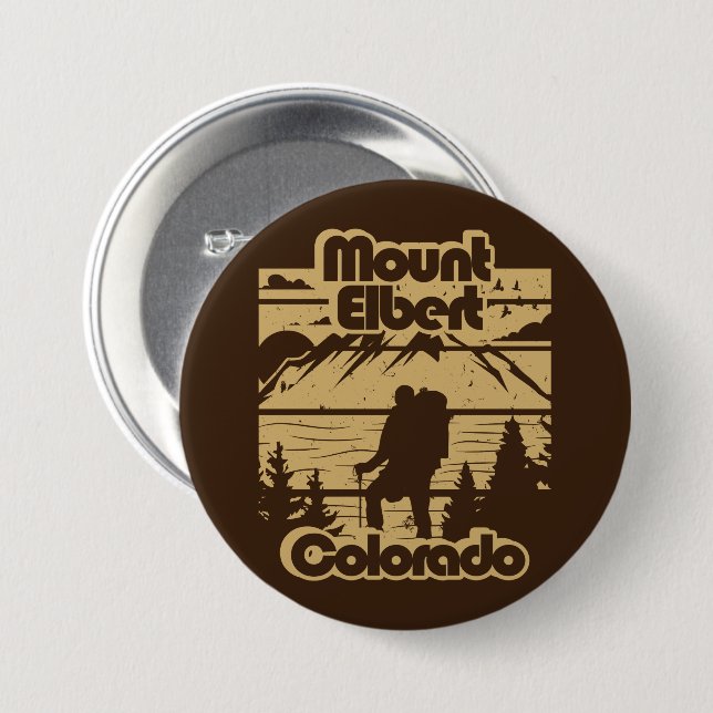 Mount Elbert Colorado Button (Front & Back)