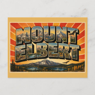 Mount Elbert Colorado Highest Peak Alpine Lake Art Postcard