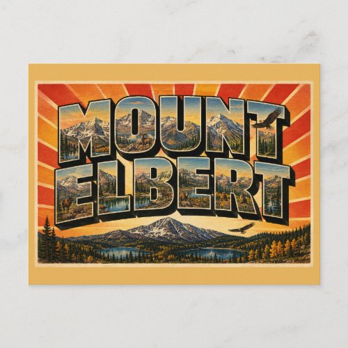 Mount Elbert Colorado Highest Peak Alpine Lake Art Postcard