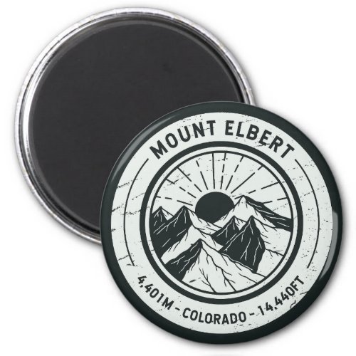Mount Elbert Colorado Hiking Skiing Travel Magnet