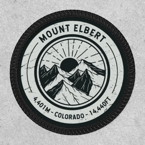 Mount Elbert Colorado Hiking Skiing Travel Patch