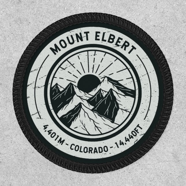 Mount Elbert Colorado Hiking Skiing Travel Patch (Front)