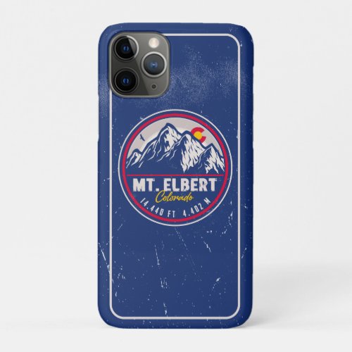 Mount Elbert Mount Elbert 14ers Retro Sunset iPhone 11 Pro Case