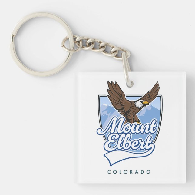 Mount Elbert Travel patch Keychain (Front)