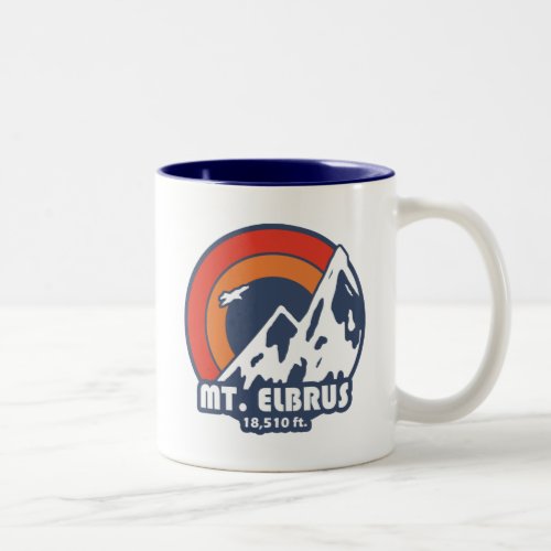 Mount Elbrus Russia Sun Eagle Two_Tone Coffee Mug