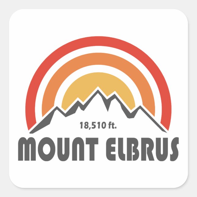 Mount Elbrus Square Sticker (Front)