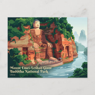 Mount Emei-Leshan Giant Buddha National Park China Postcard