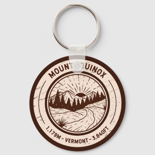 Mount Equinox Vermont Hiking Skiing Travel  Keychain