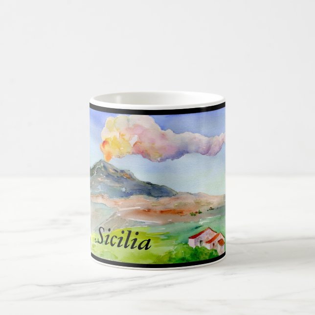 Mount Etna Sicilia Coffee Mug (Center)